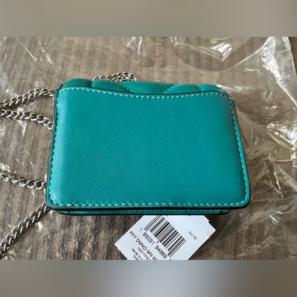 NWT Coach Mini Wallet On A Chain With Puffy Diamond Quilting - Picture 6 of 6